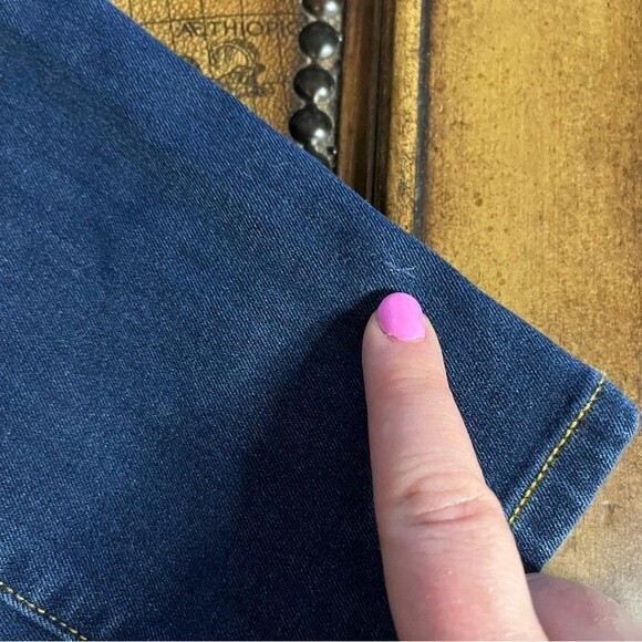 Betabrand Straight-Leg 4-Pocket Yoga Denim Stretch Dark Wash Jean sz M PETITE - Picture 5 of 12